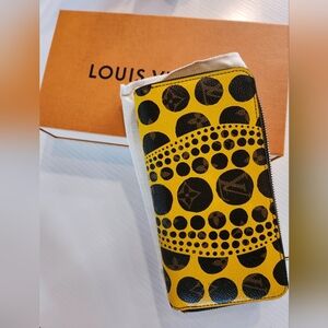 LV Kusama Pumpkin Zippy Wallet